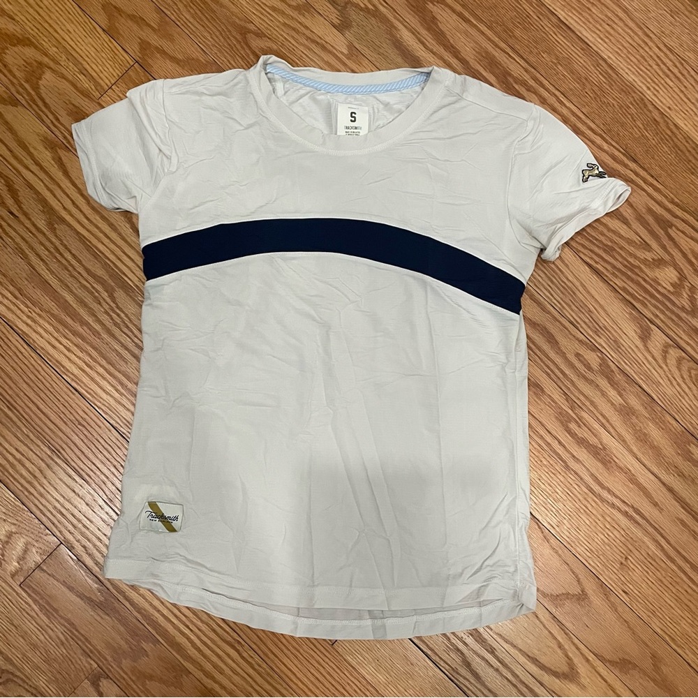 Tracksmith Strata Tee White/Navy